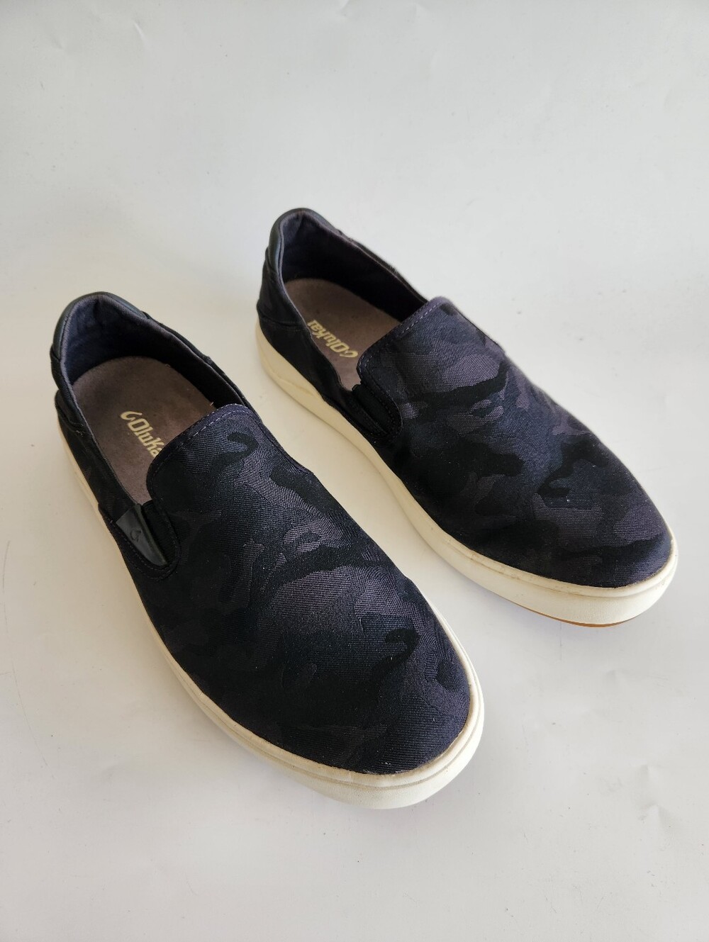 OluKai Black Camo Lae'ahi Pa'i Shoes Mens Size 13 Slip On Sneakers